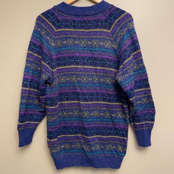 Vintage Jacquard Knit Cardigan Small - Picture 7 of 8